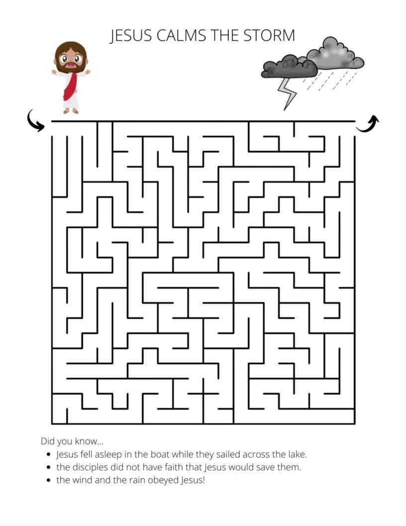 Christian Maze Worksheets