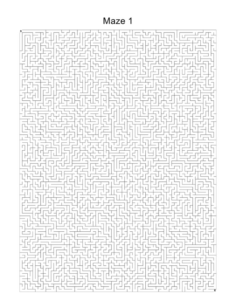 Printable Mazes For Adults Hard Very Insanely Difficult 100 Mazes Etsy Etsy