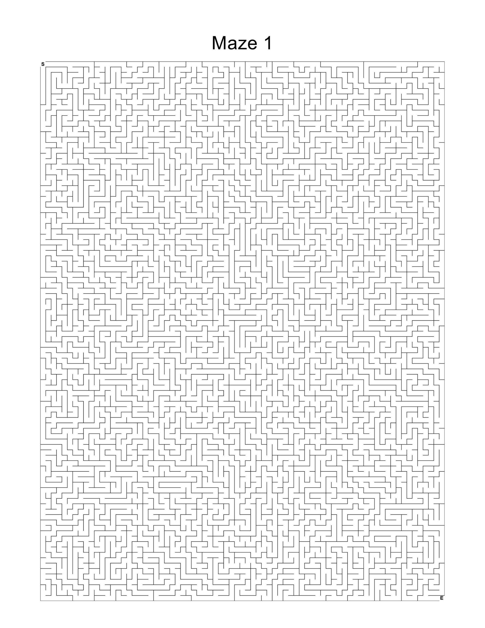 Printable Mazes For Adults Hard Very Insanely Difficult 100 Mazes Etsy Etsy