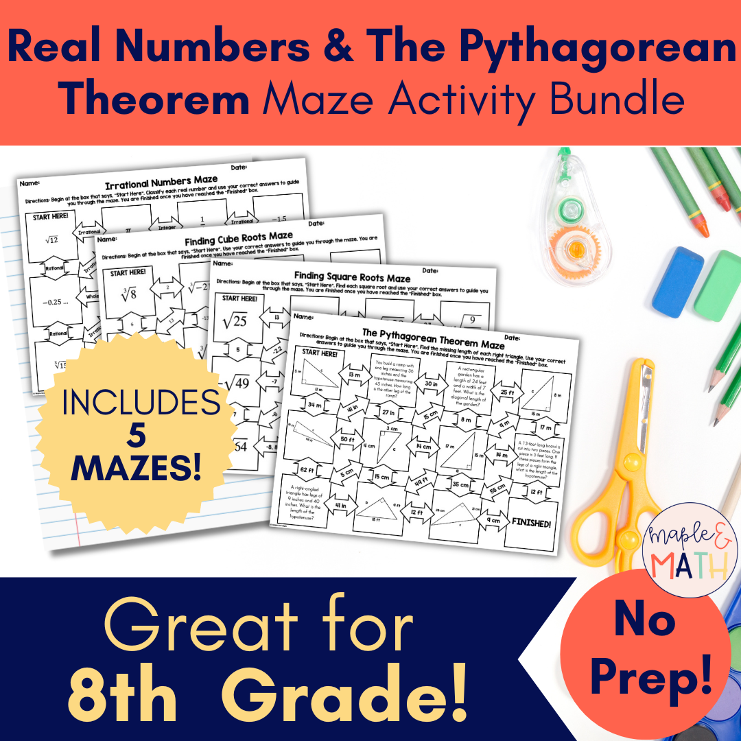 Free Pythagorean Theorem Maze Worksheet