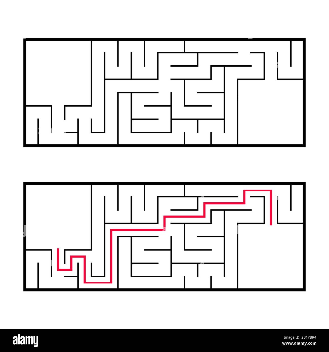 Rectangular Labyrinth Maze An Interesting And Useful Game For Worksheets Library