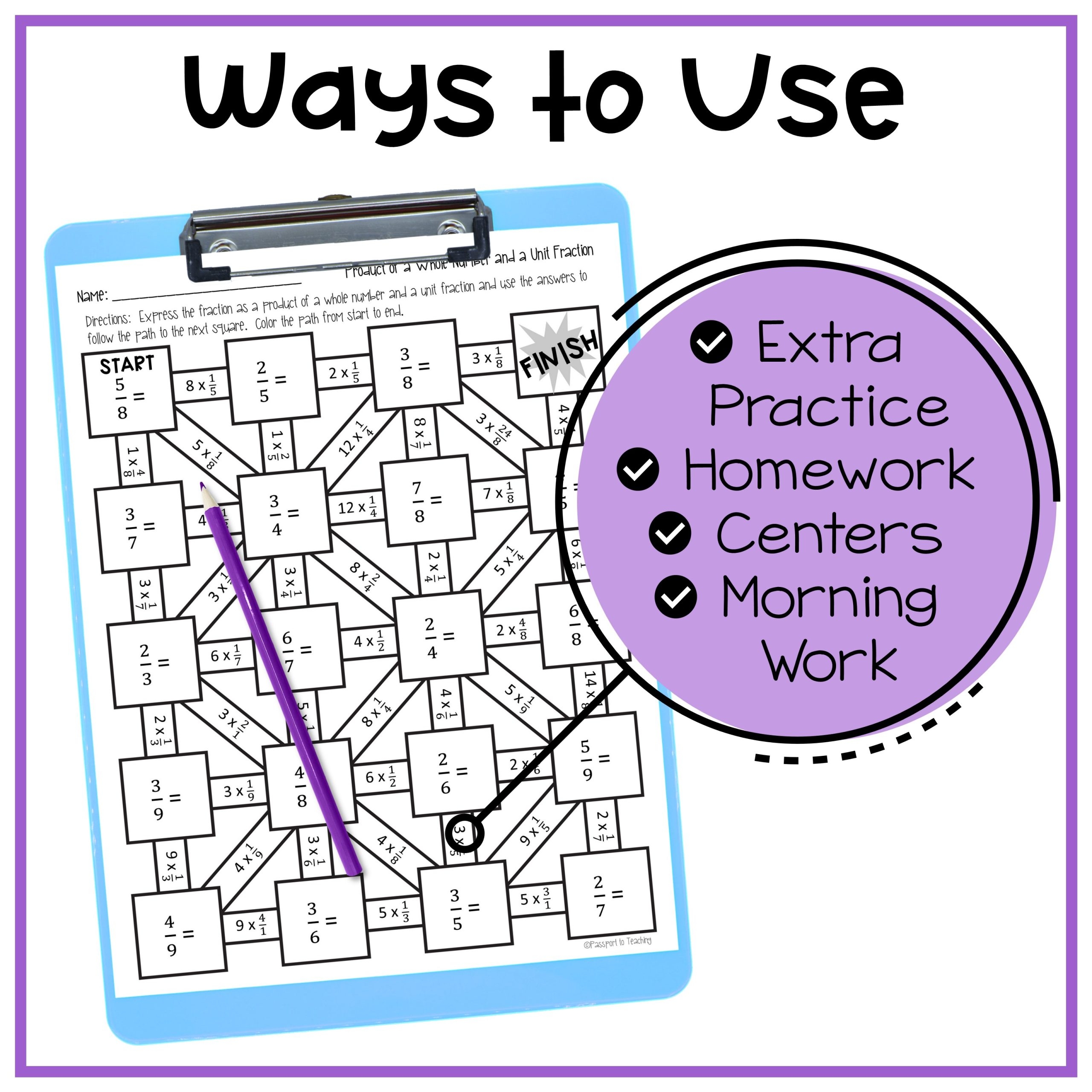 Worksheet Works.Com Answer Key To Dog Fraction Maze