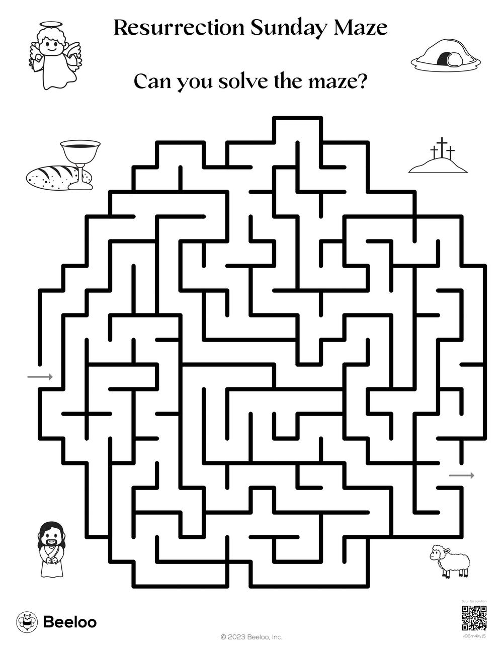 Sunday School Maze Worksheets