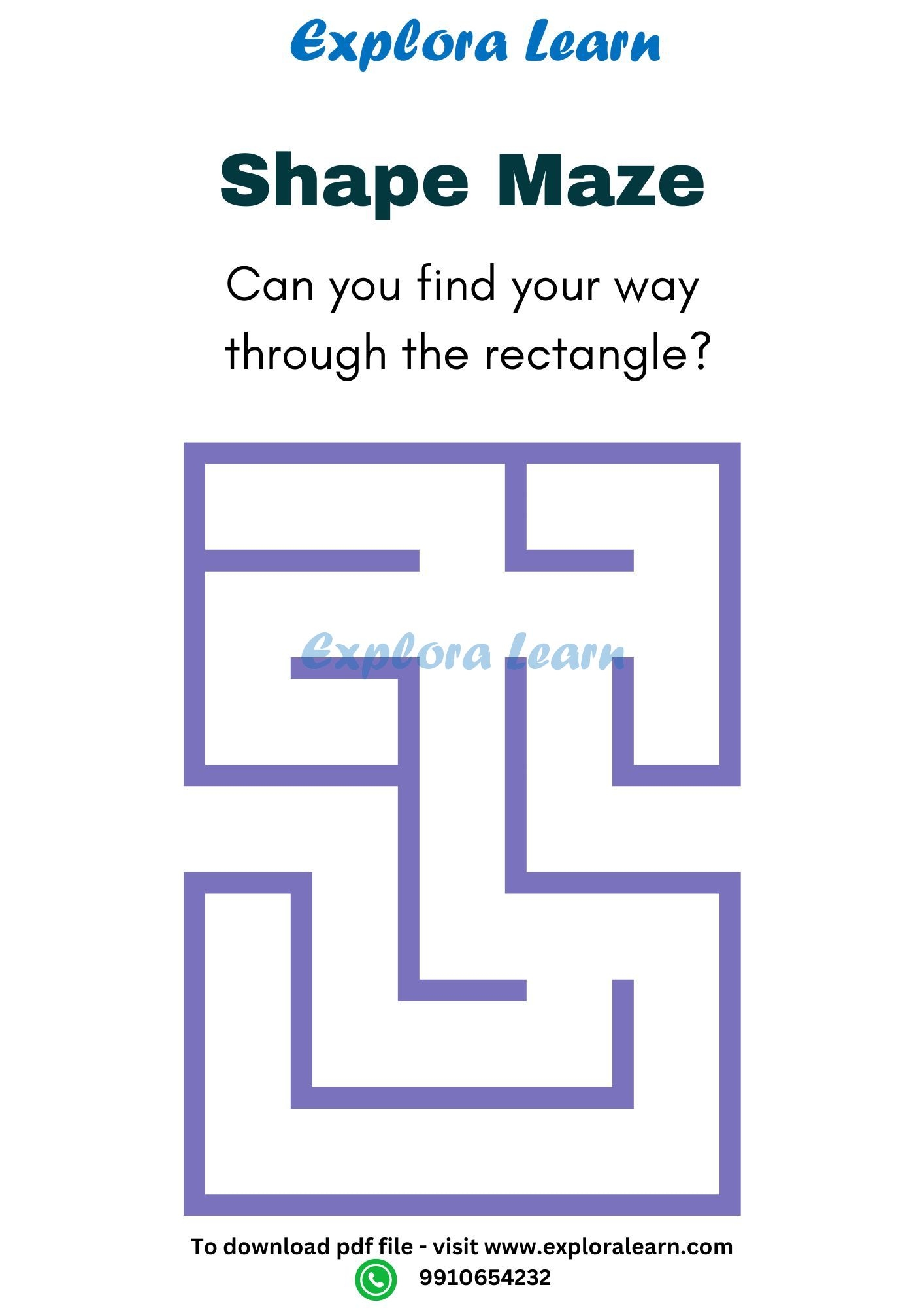 Shape Maze Explorations For Kids Ages 2 12 Navigate Fun Challenges With Engaging Worksheets