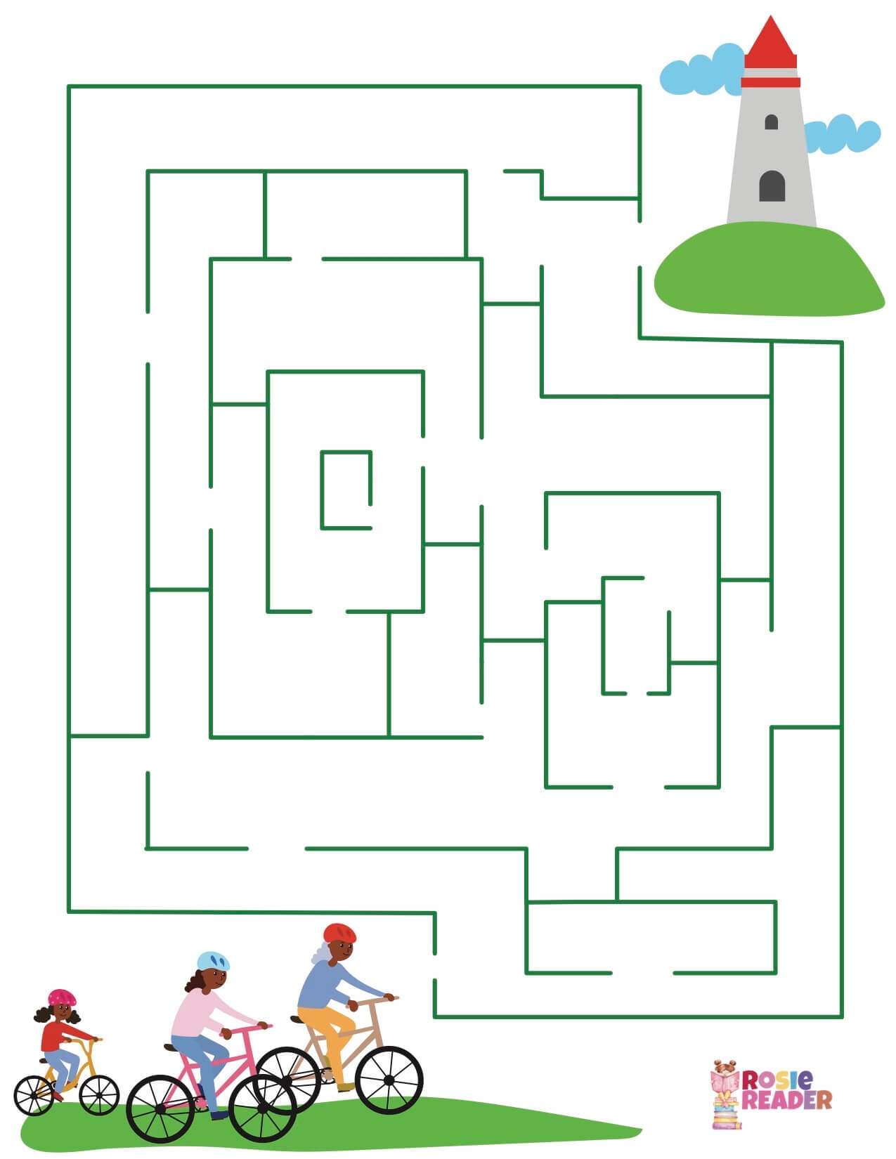 Simple Maze For Kids Reading Adventures For Kids Ages 3 To 5 Worksheets Library
