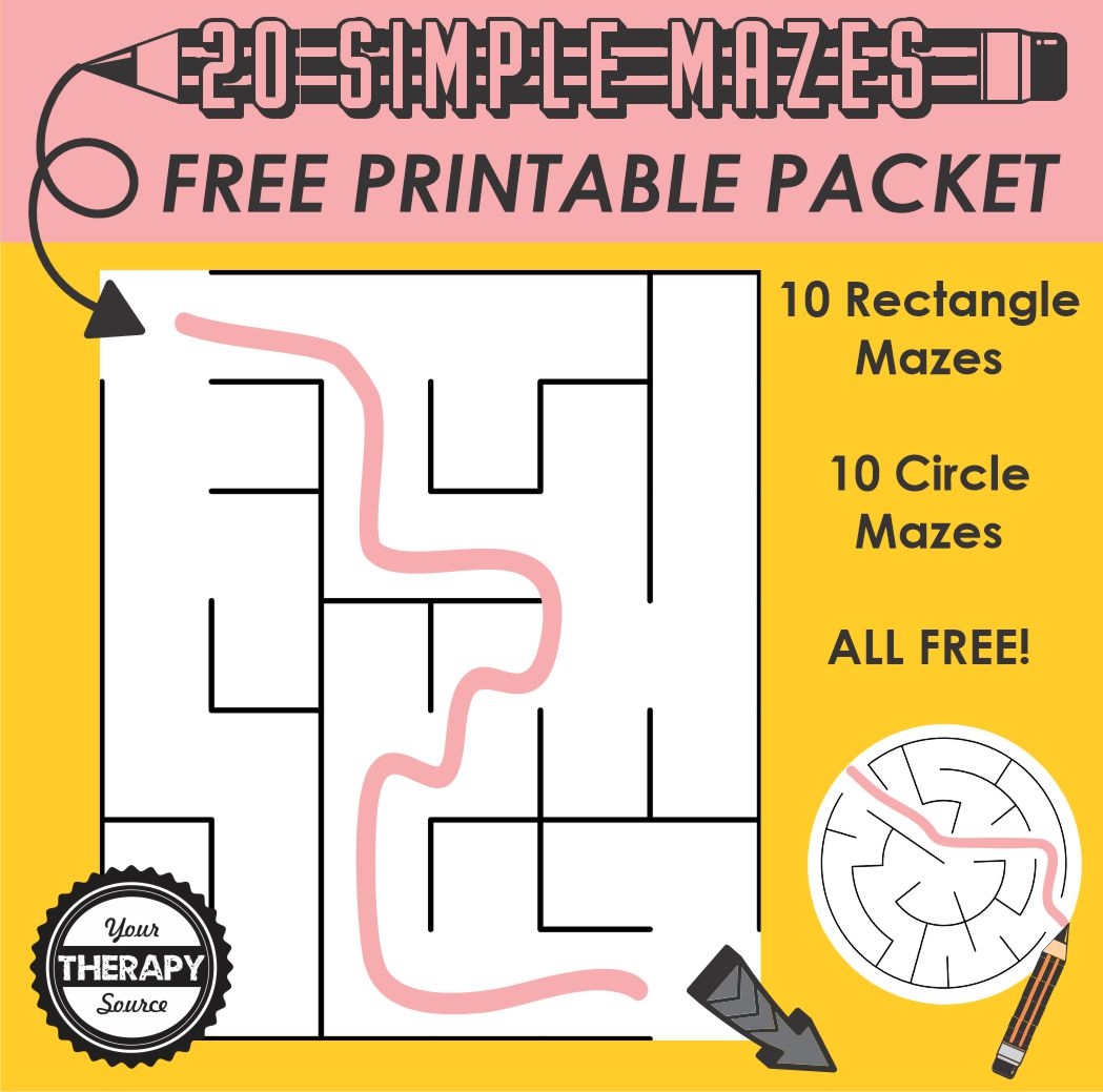 Simple Maze Worksheet