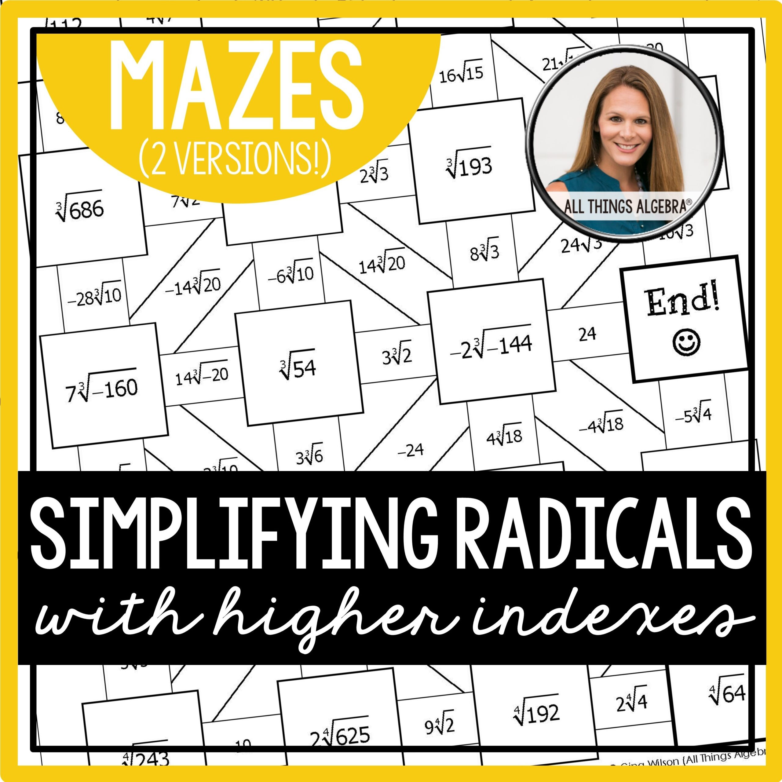 Simplifying Radicals with Higher Indexes Mazes All Things Algebra 