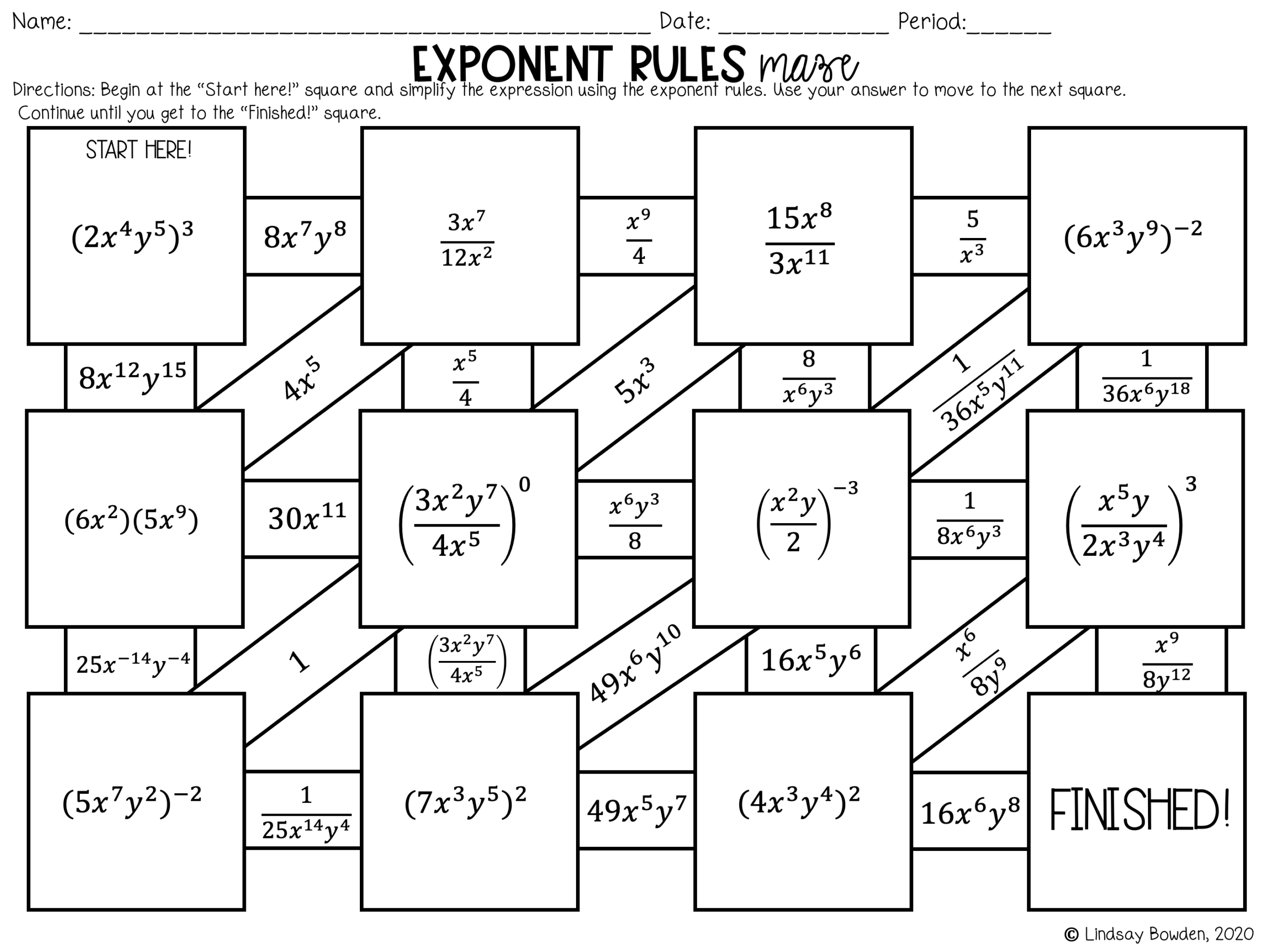 Solved First 10 QuestionExponent Rules Review Worksheet Chegg Worksheets Library