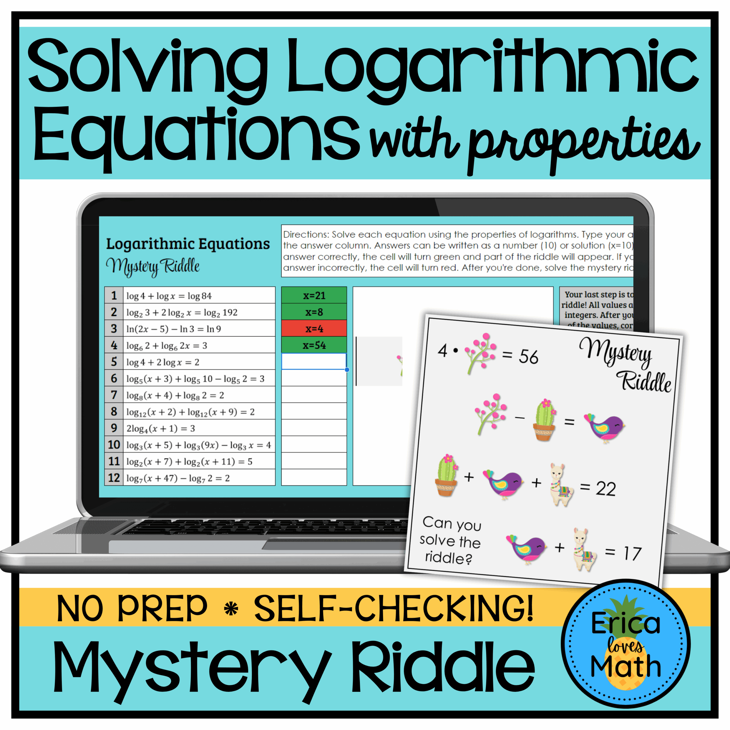 Logarithmic Equations Maze Worksheet Answer Key
