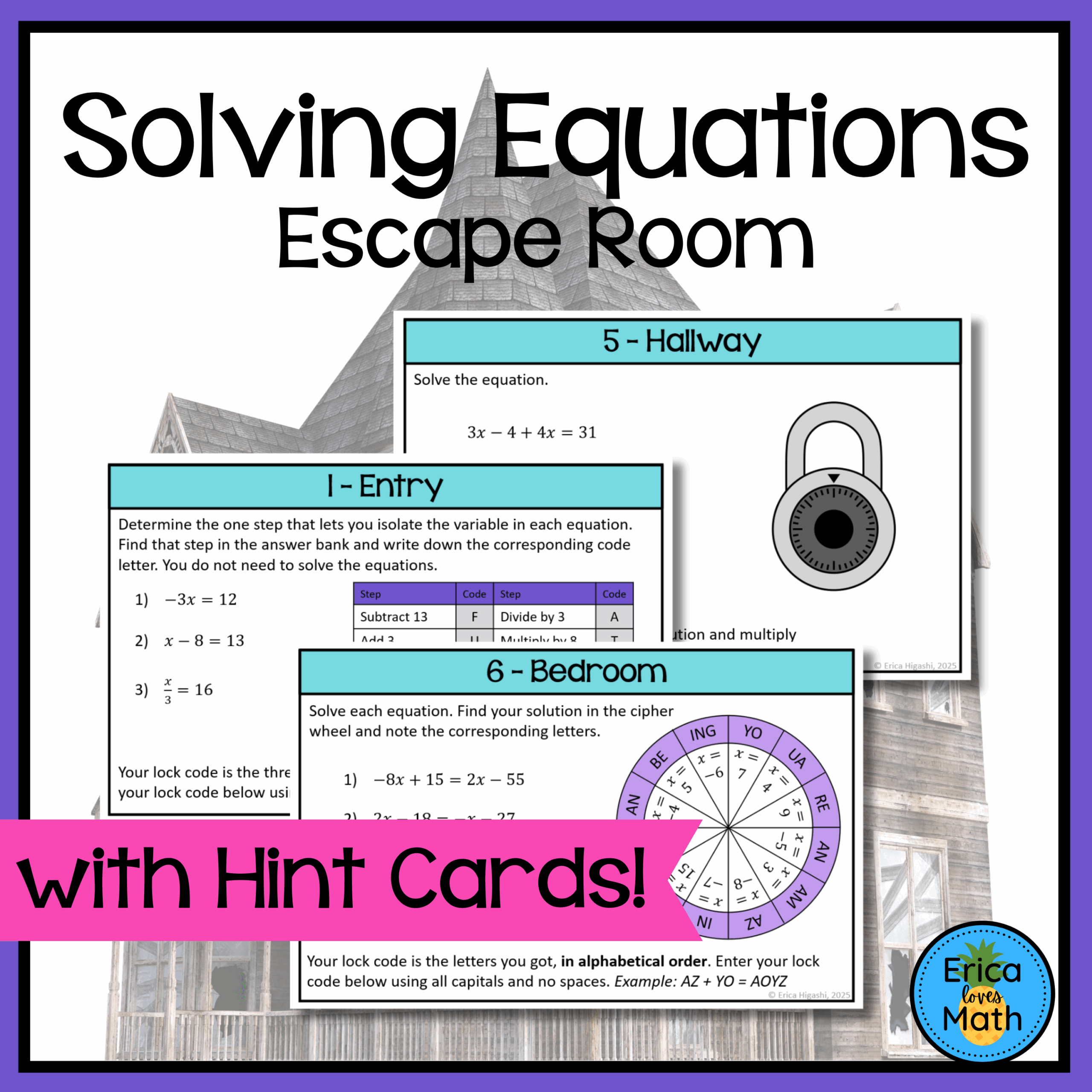 Solving Multi Step Equations Maze Worksheet