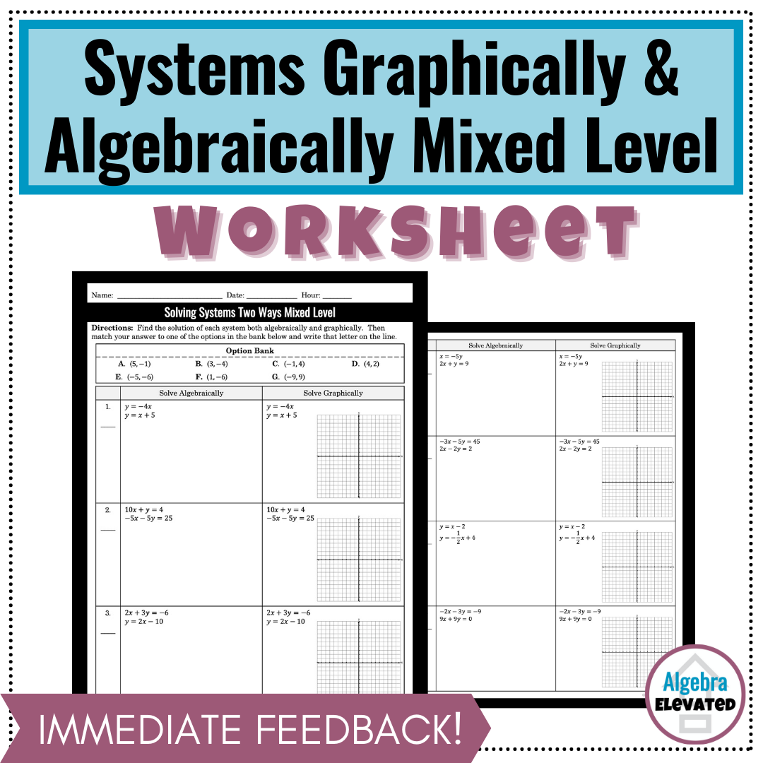 Solving Systems Of Equations Substitution Worksheet Maze Answer Key