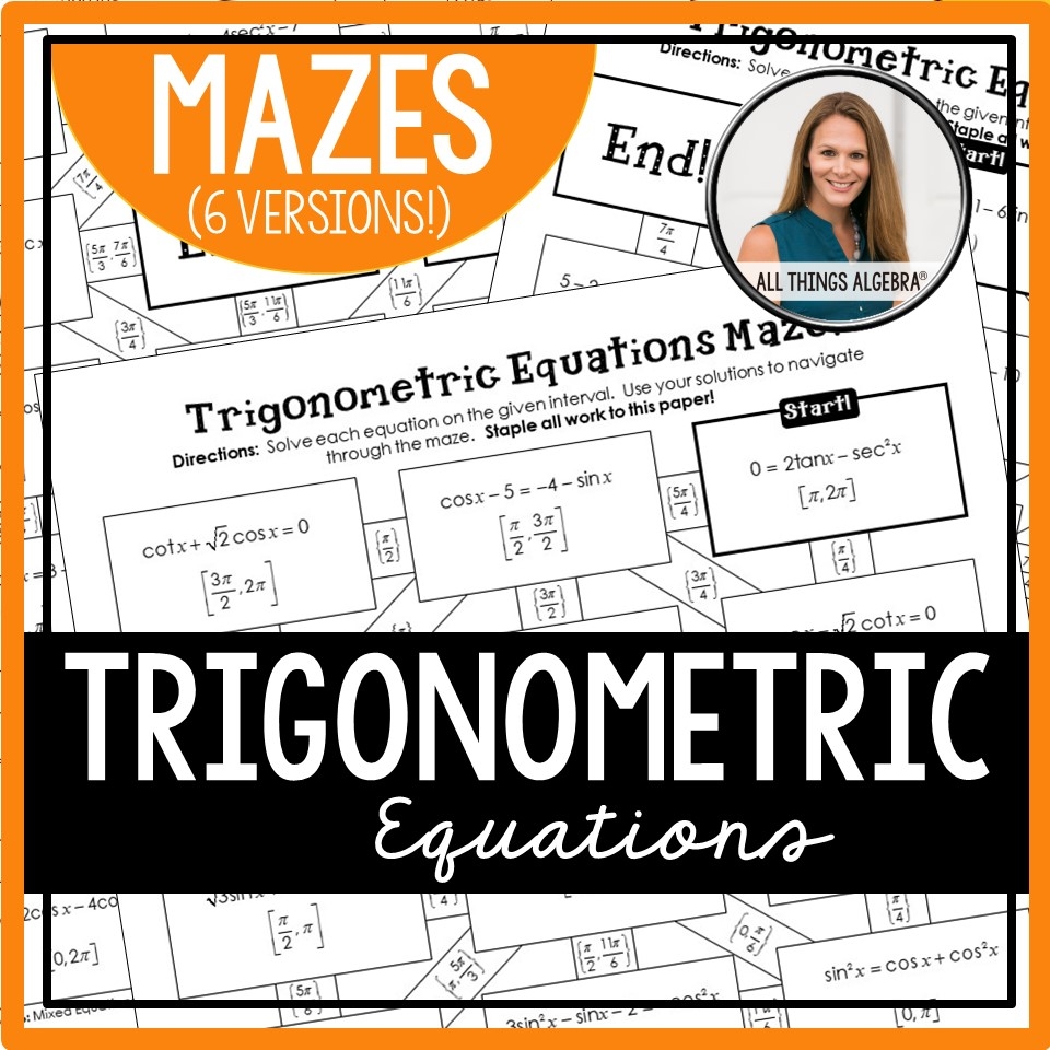 Solving Trigonometric Equations Mazes