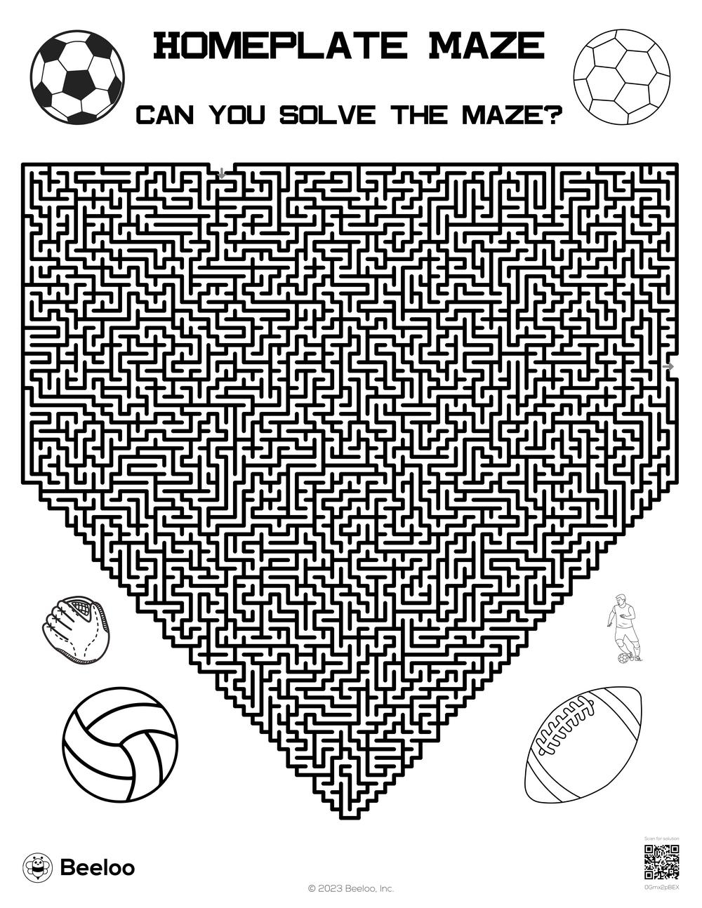 Sports themed Mazes Beeloo Printable Crafts And Activities For Kids