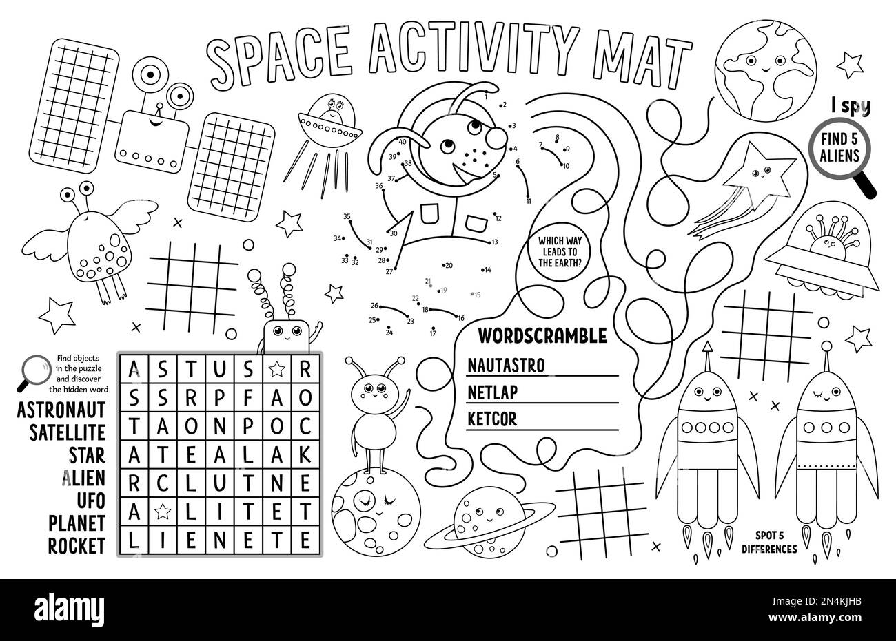 Spot The Difference Earth Stock Vector Images Alamy