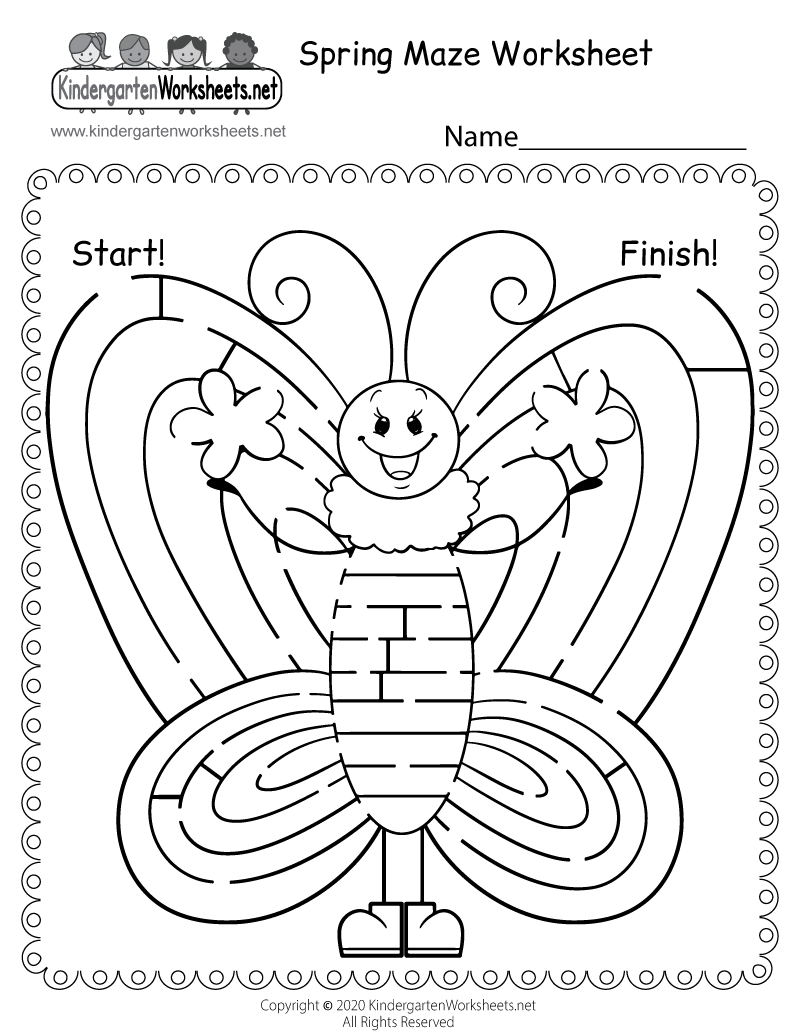 Spelling Maze Worksheet