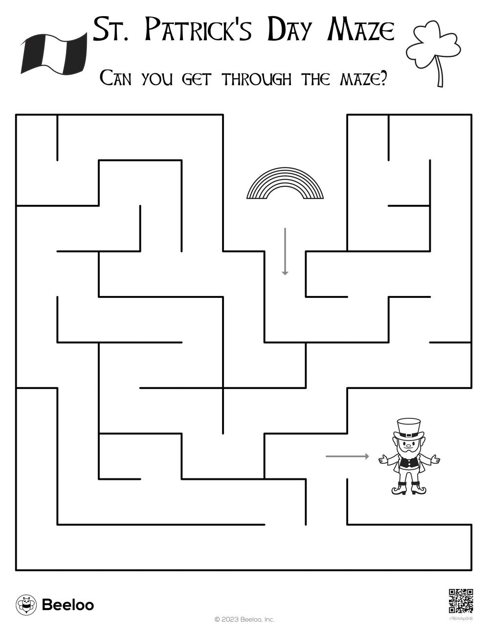 St Patrick s Day Maze Beeloo Printable Crafts And Activities 
