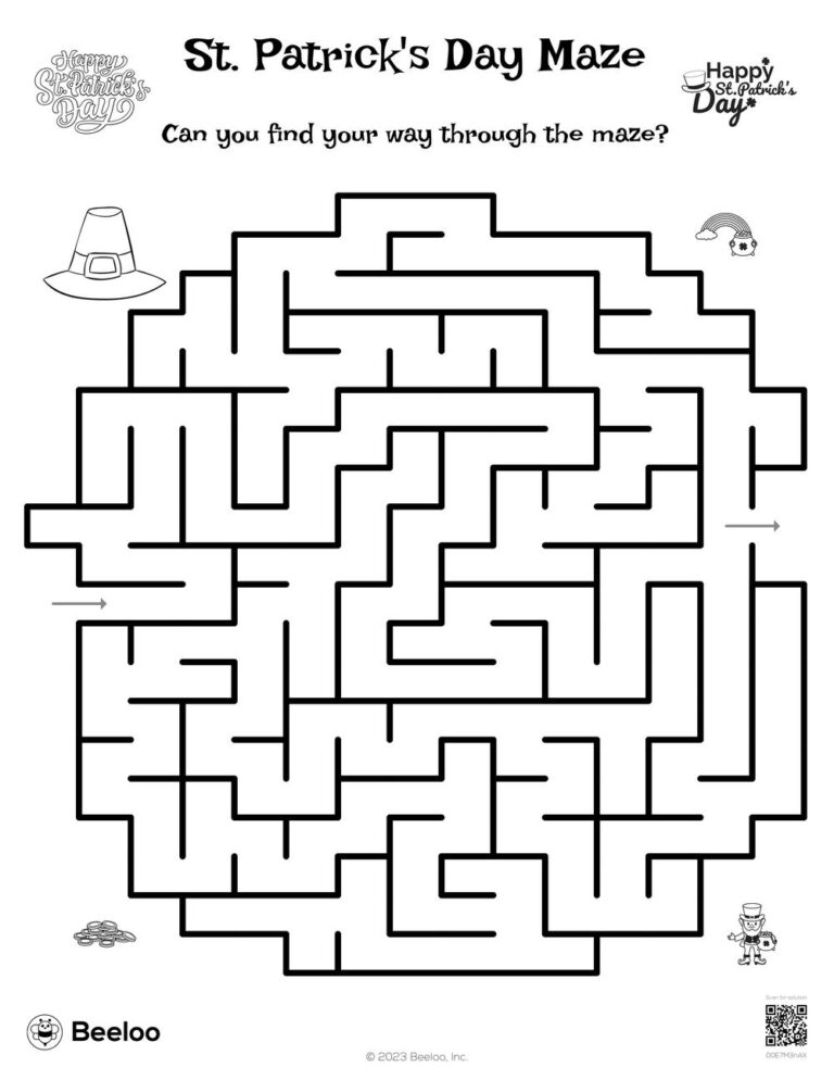 St Patrick s Day themed Mazes Beeloo Printable Crafts And Activities For Kids