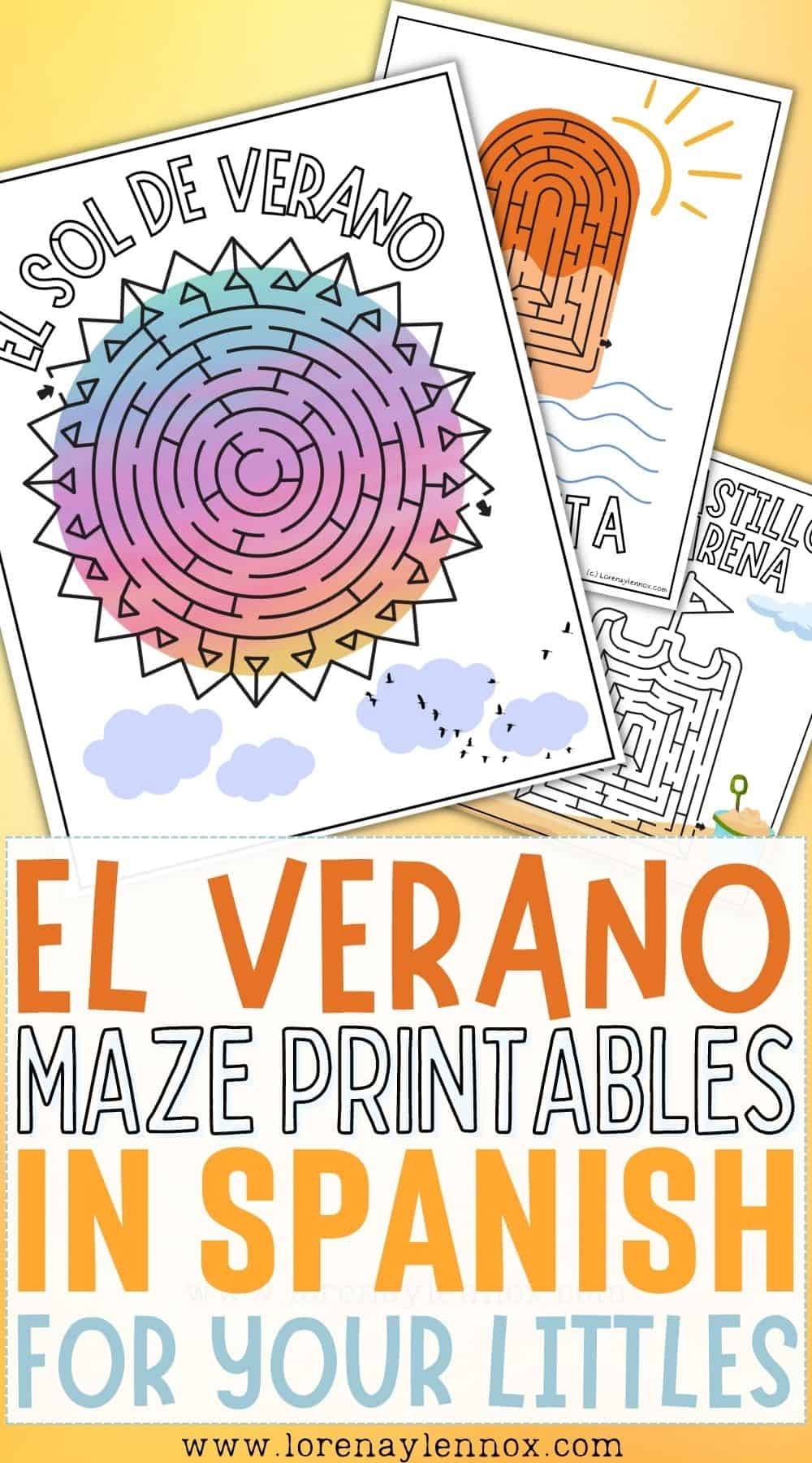 Summer Maze Printable Worksheets In Spanish For Kids Free Printables Bilingual Beginnings