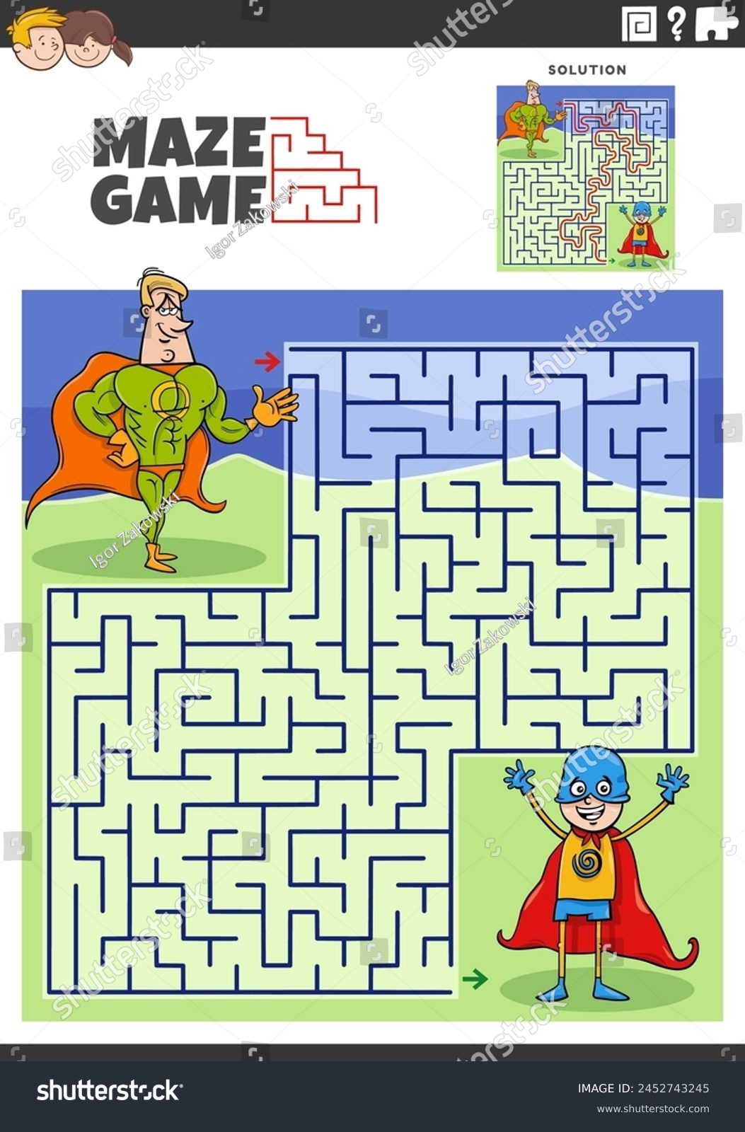 Super Hero Maze Over 34 Royalty Free Licensable Stock Illustrations U0026 Drawings Shutterstock