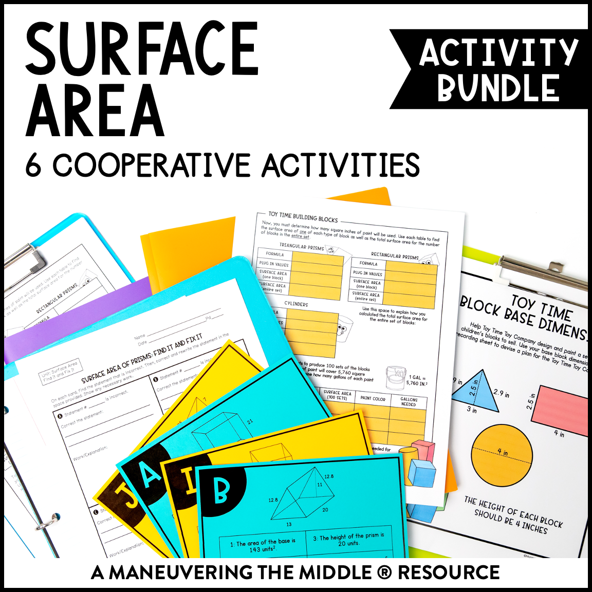 Surface Area Activity Bundle 8th Grade TEKS Surface Area Activity Bundle 8th Grade TEKS