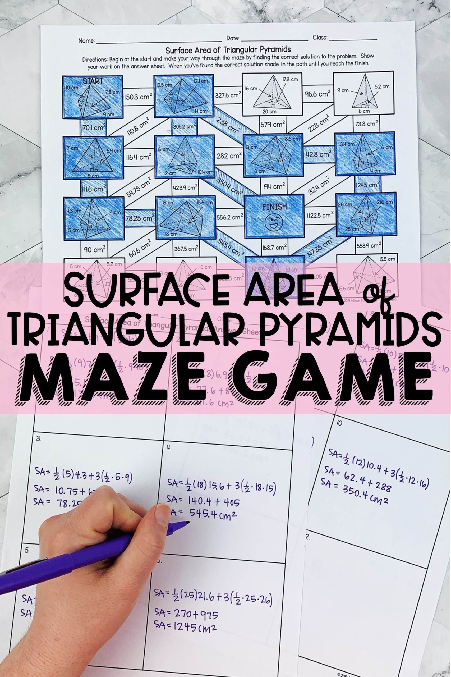Surface Area Of Prisms And Cylinders Maze Worksheet Answers Surface Area Of Prisms And Cylinders Maze Worksheet Answers