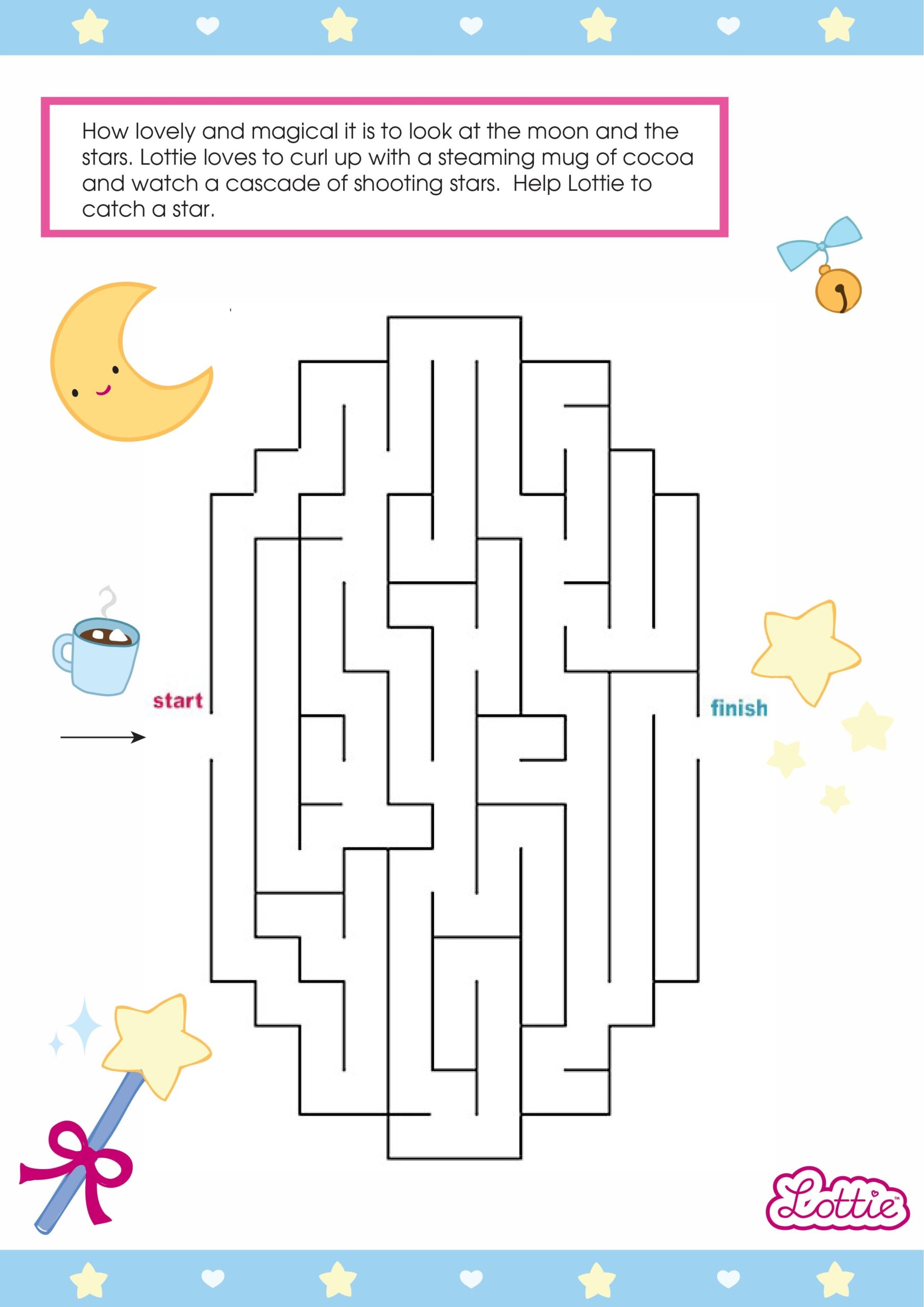 Sweet Dreams Lottie Printable Maze