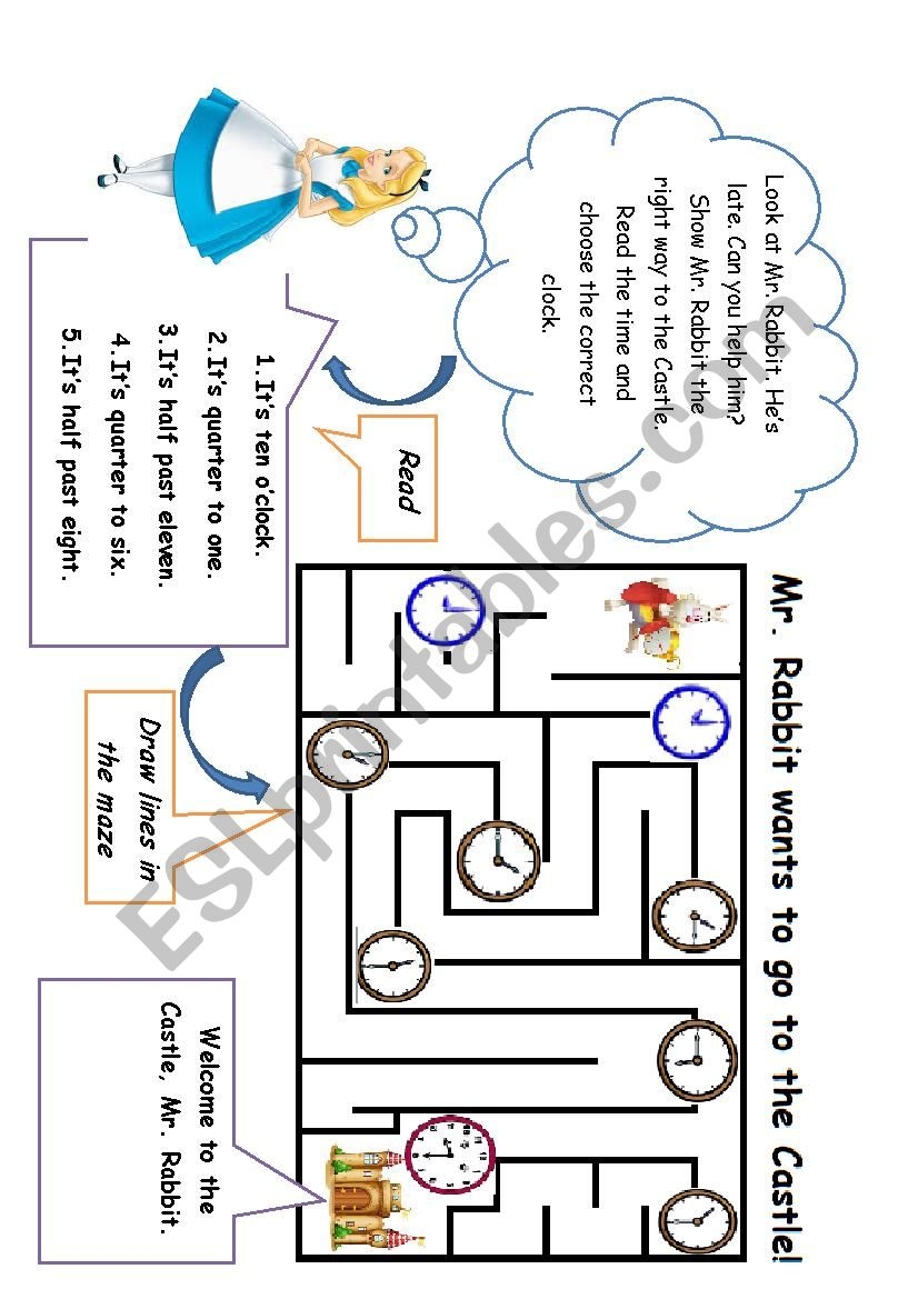 Telling The Time ESL Worksheet By Setenay