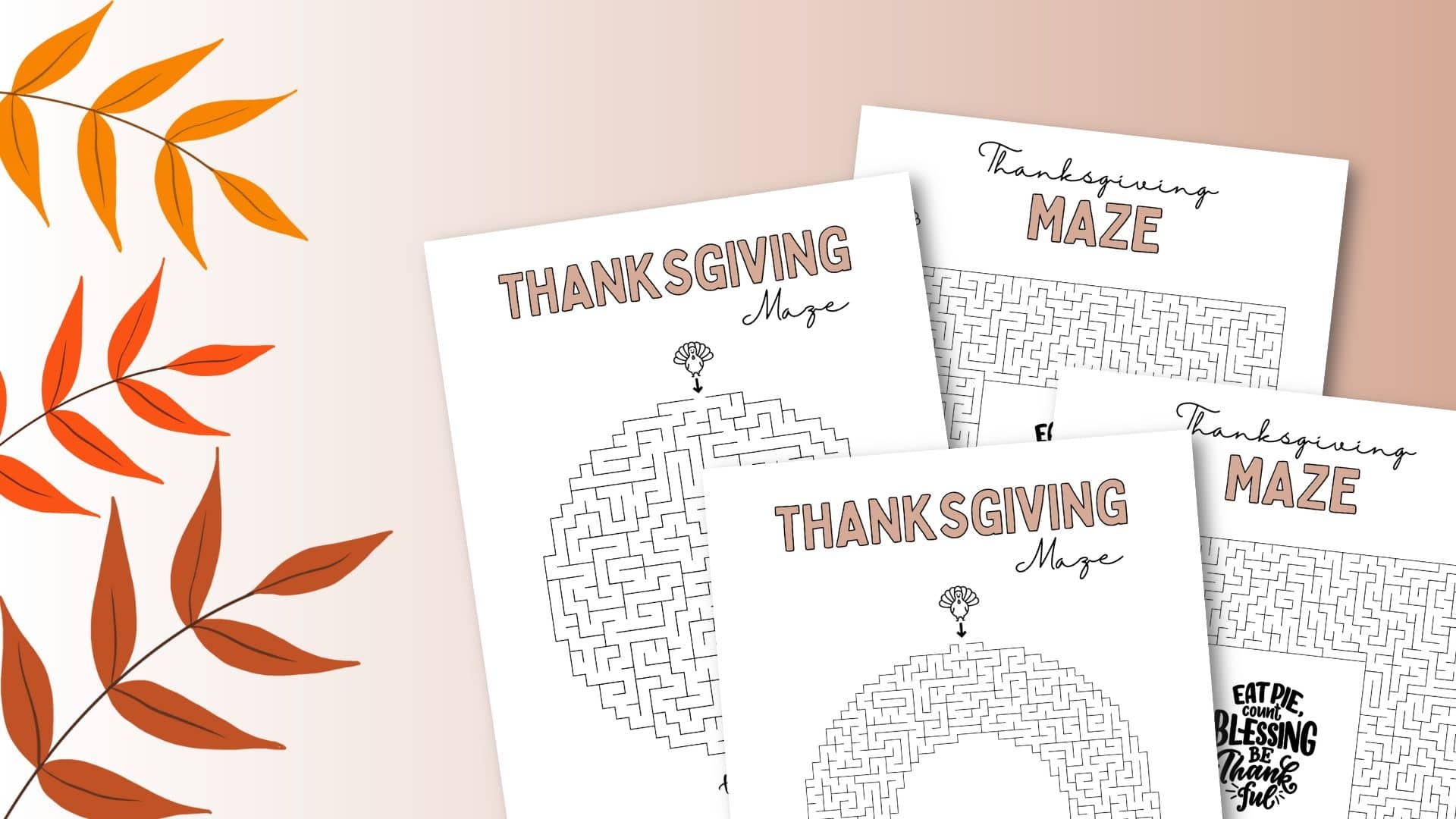 Thanksgiving Maze Printable Cute U0026 Free Templates SaturdayGift