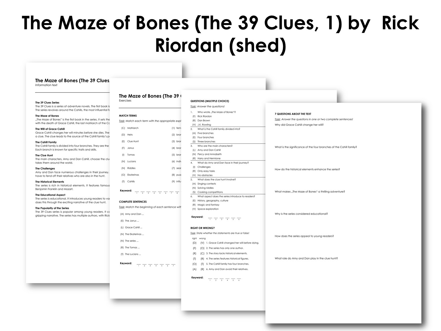 The Maze Of Bones The 39 Clues 1 By Rick Riordan shed 