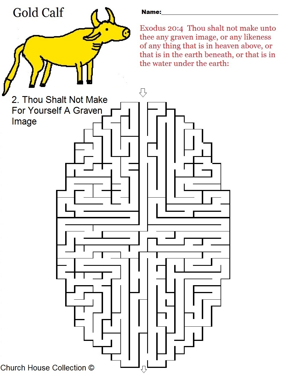 Thou Shalt Not Make For Yourself A Graven Image Maze