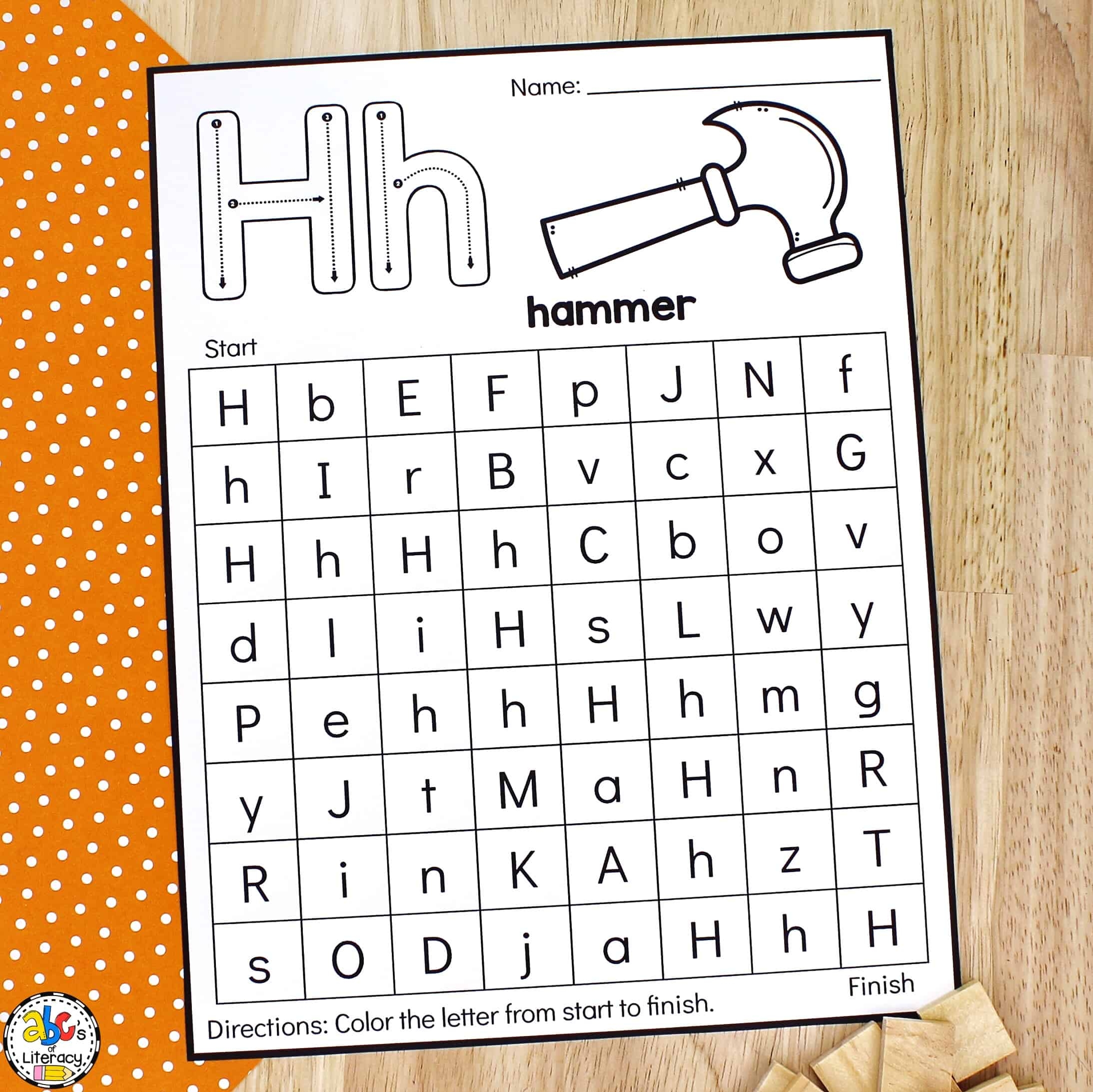 Tool Letter Maze Worksheets Preschool Worksheets