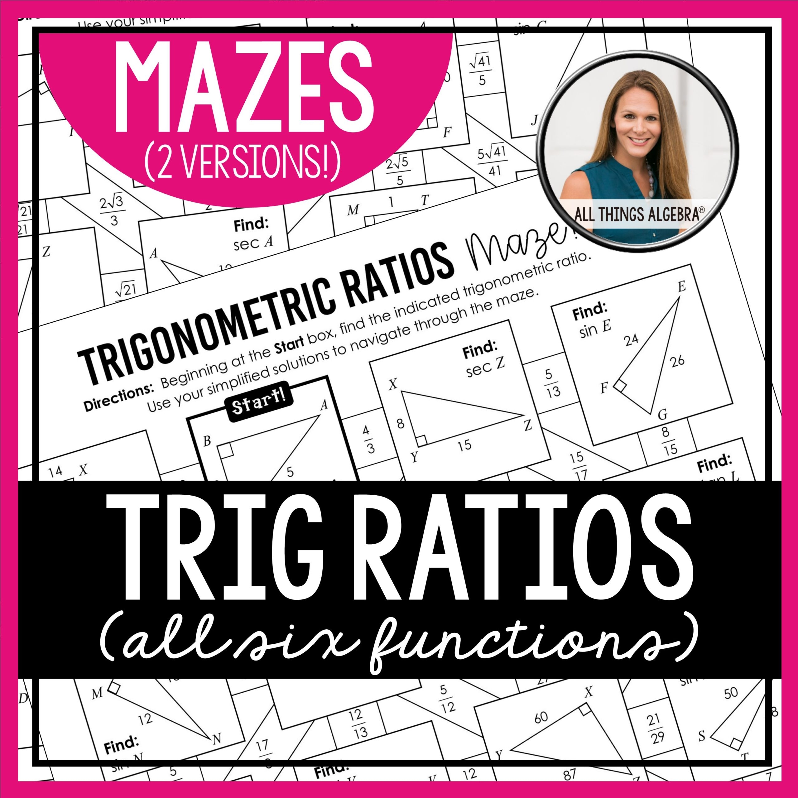 Trigonometric Ratios all Six Functions Mazes