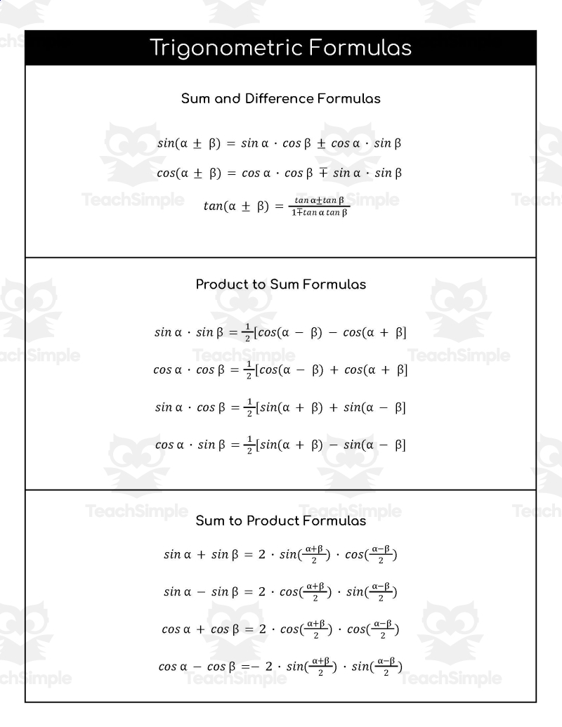 Double Angle And Half Angle Identities Maze Worksheet Answers
