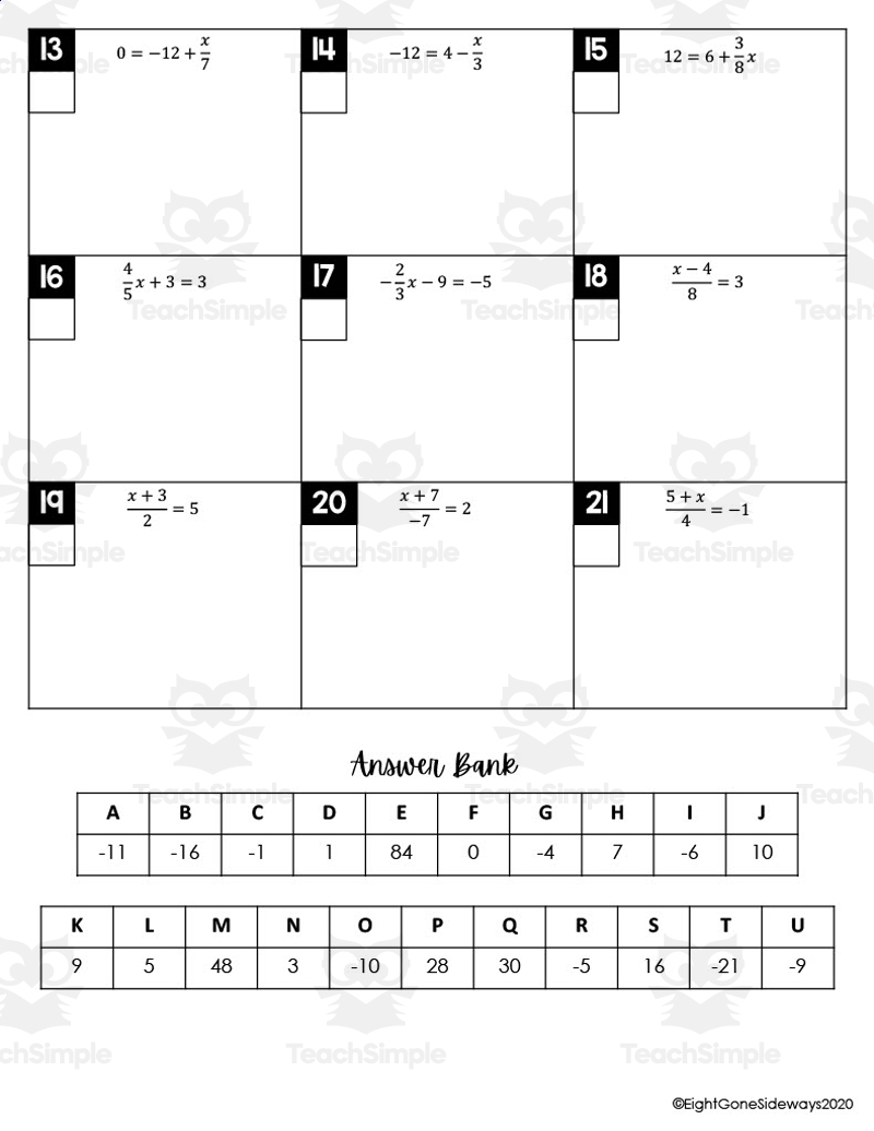 Two Step Equations And Newest Inequalities