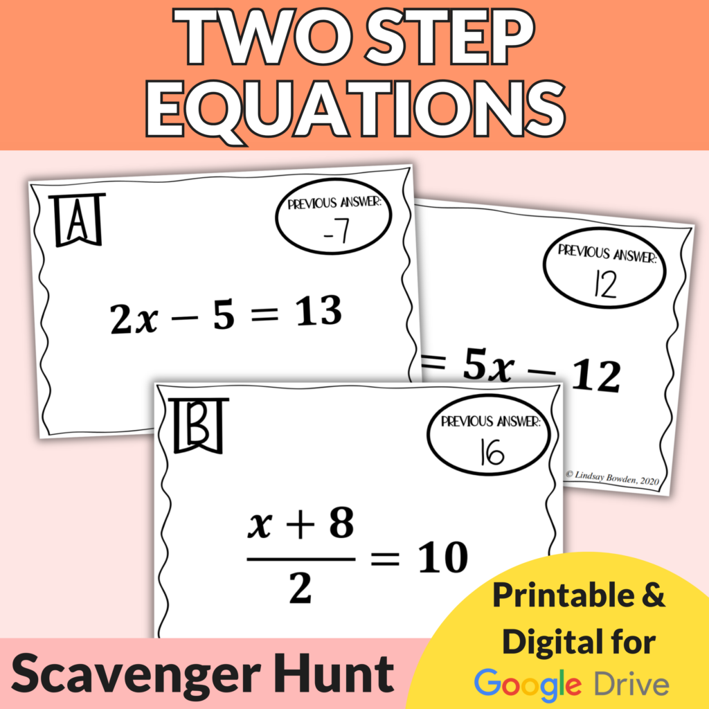 Two Step Equations Maze Worksheet Answer Key