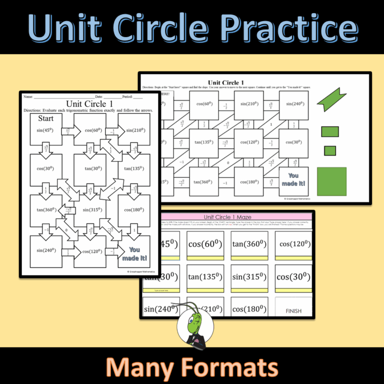 Unit Circle Maze Activity Google And Printable Digital Made By Teachers