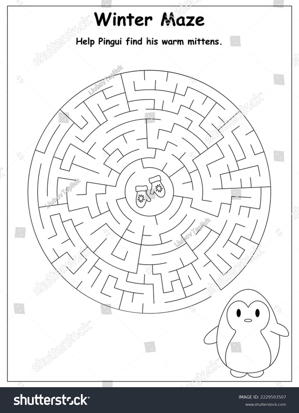 Winter Activities Children Christmas Worksheet Kids Stock Vector Royalty Free 2229593507 Shutterstock