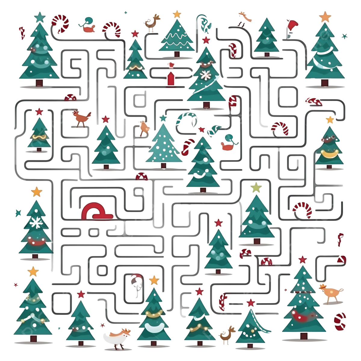 Snow Maze Worksheet