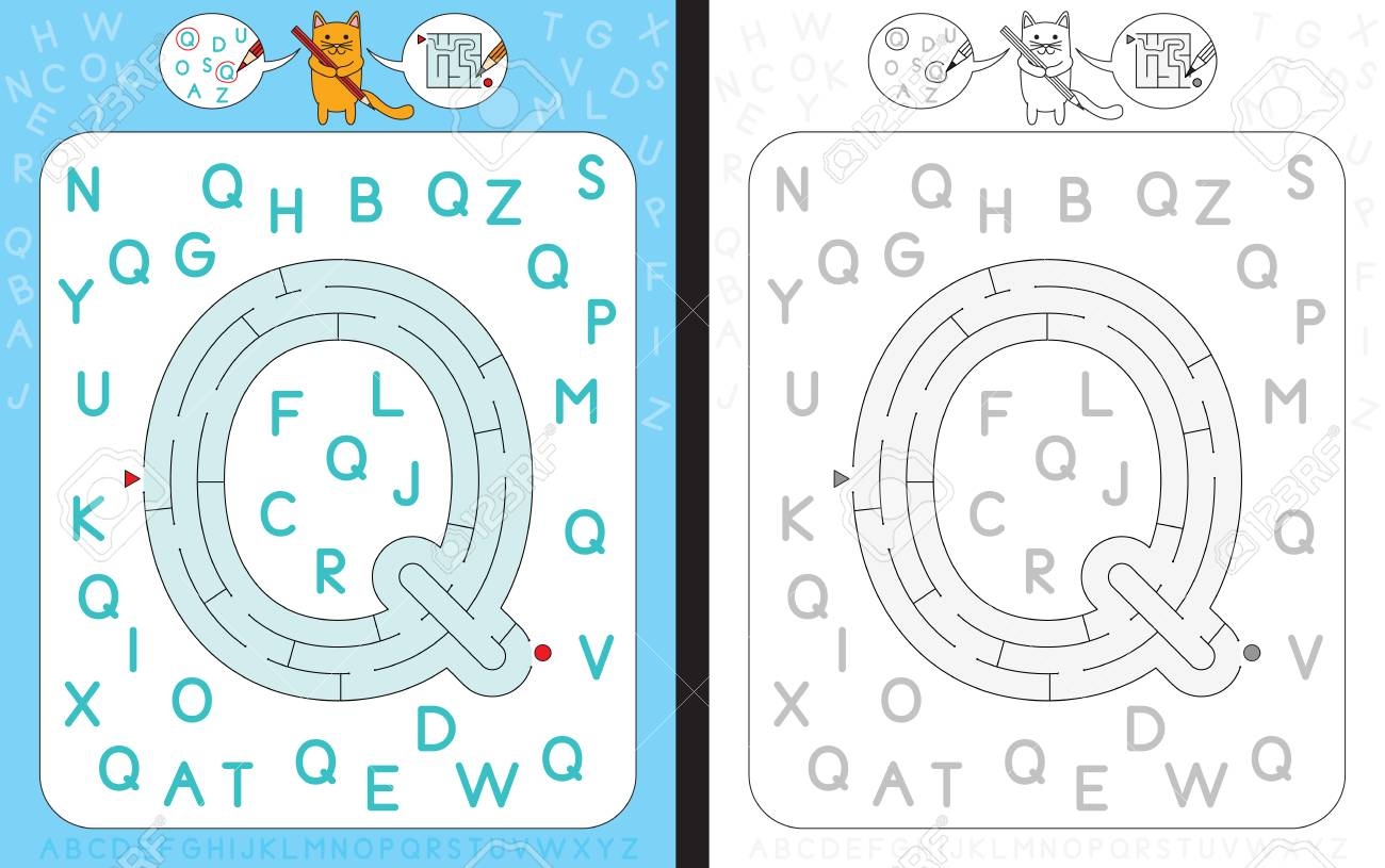 Q Maze Worksheets