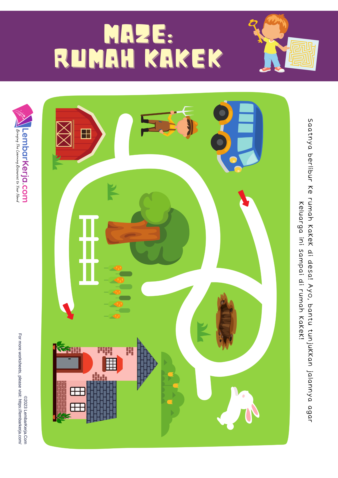 Worksheet Maze Archives LembarKerja Com