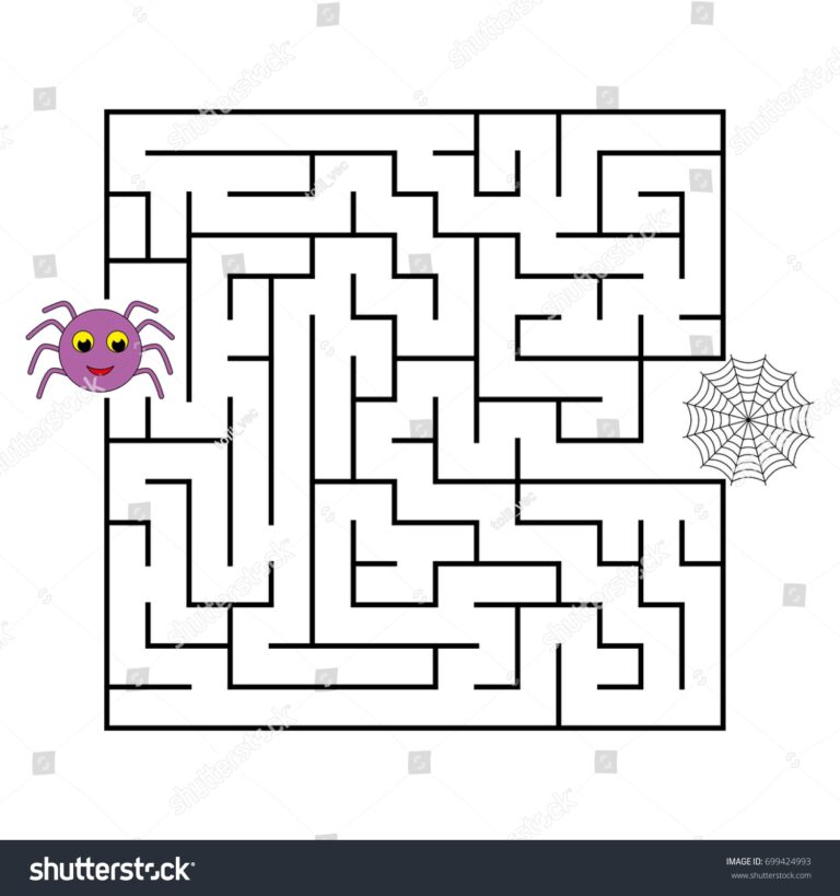 Worksheet Maze Labyrinth Entry Exit Maze Stock Vector Royalty Free 699424993 Shutterstock