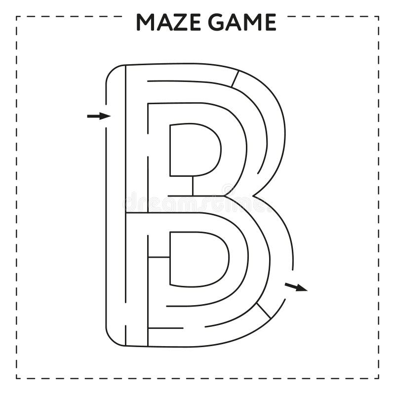 Letter B Maze Worksheets